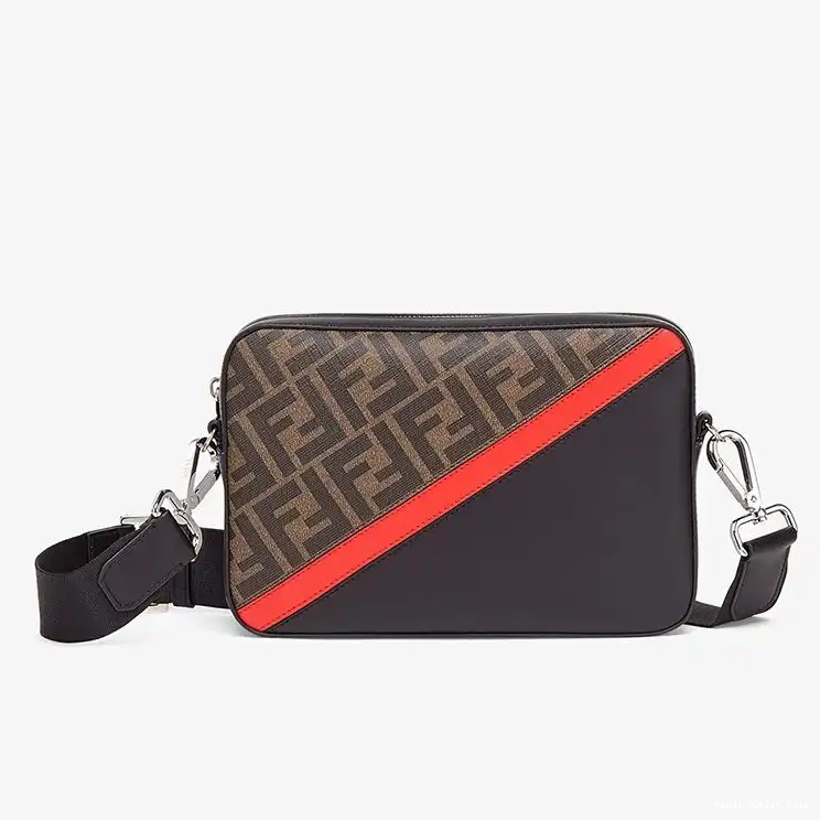 Motif Brown Fendi Case Red Camera FF In Fabric Compact 0426